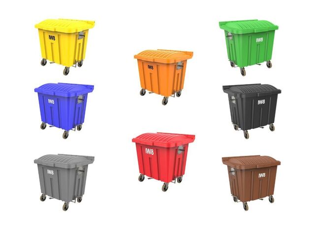 Foto do produto - Container Lixeira com Pedal Tampa e Rodas 1000 Litros