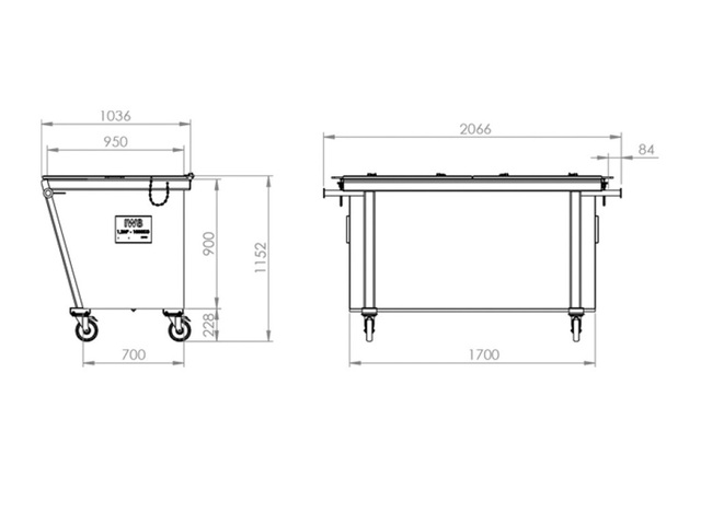 Container Lixo de Ferro com Rodas