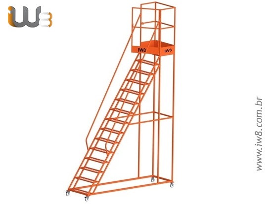 Escada Plataforma  com Rodas