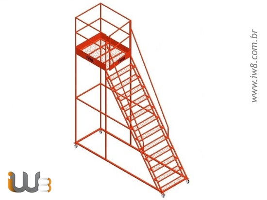 Foto do produto - Escada Plataforma Industrial 3,2m