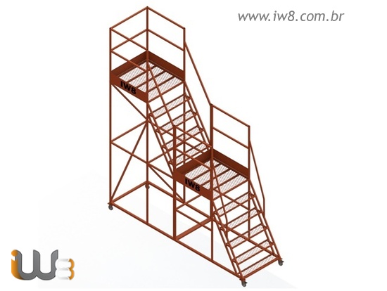 Escadas Plataformas Industriais com Roda