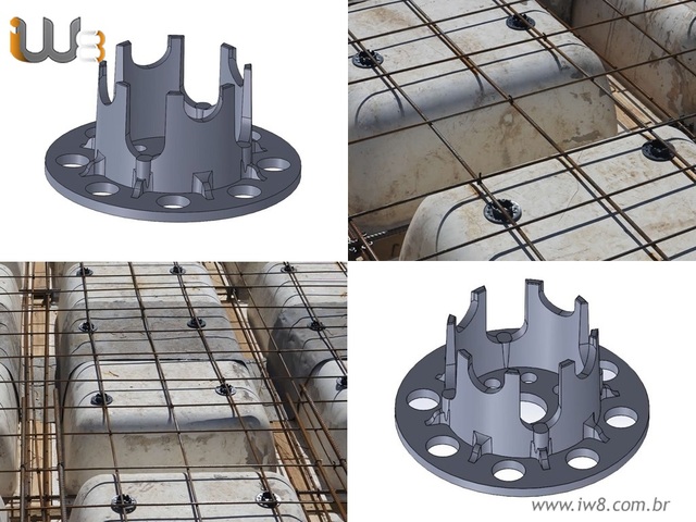 Espaçador de Concreto para Isopor