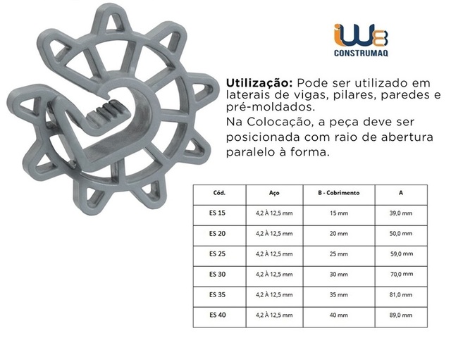 Espaçador para Concreto