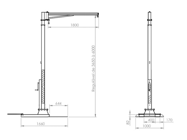 Ficha Técnica Linha de Vida Caminhão Coluna 360 Contra Peso Pneu