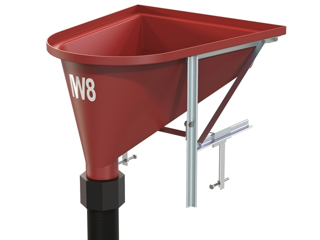 Funil e Dutos para Descida de Argamassa na Obra