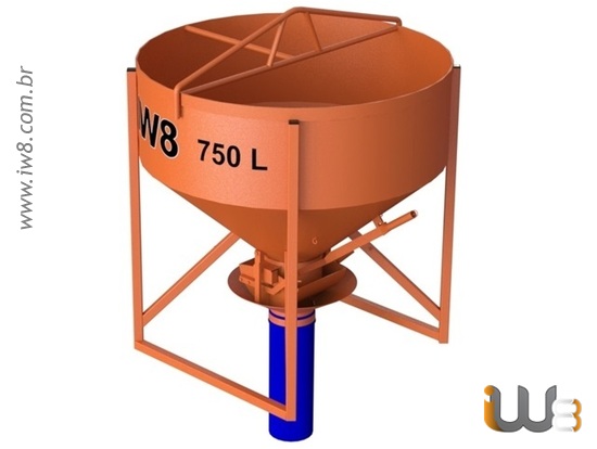 Funil para Concreto 750 Litros