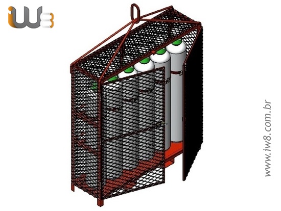 Gaiola 6 Cilindros Fechada Chapa Expandida