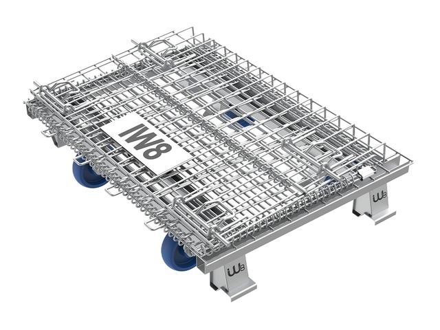 Gaiola Aramada Dobrável Transporte com Rodas