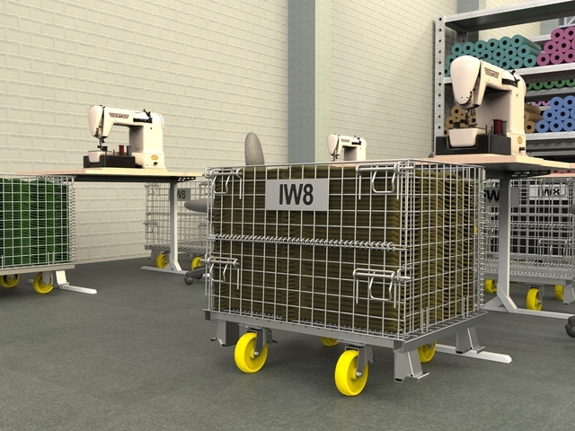 Gaiola Aramada Industrial Transporte com Rodas