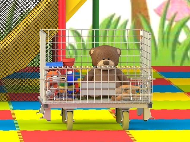 Gaiola Armazenagem Dobrável Desmontável Produtos Rodas