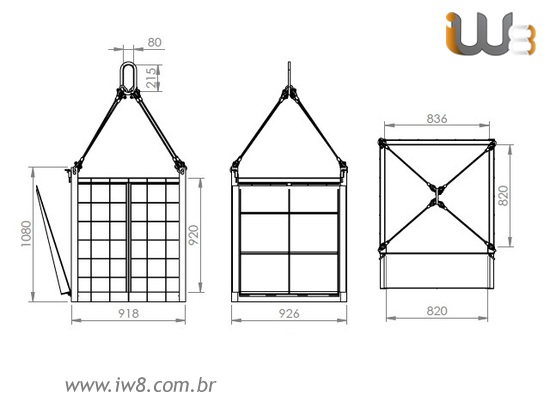 Gaiola com Rampa para Içamento