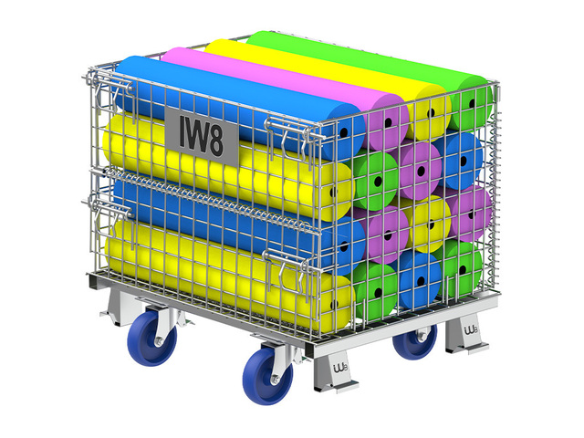 Gaiola de Armazém Galvanizada com Rodas