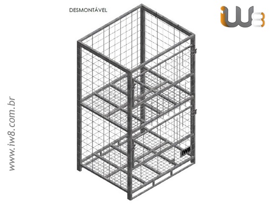 Foto do produto - Gaiola de Armazém Dupla Desmontável