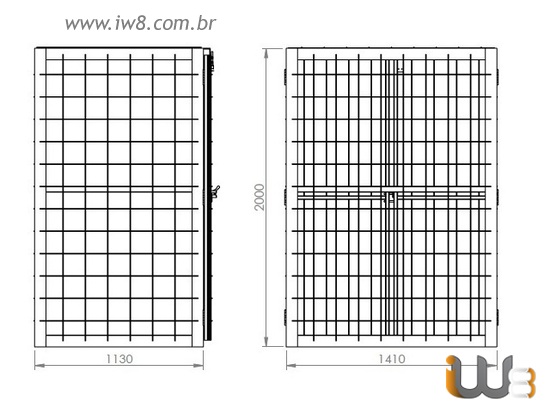 Gaiola de Armazenagem Metalica para Cilindros