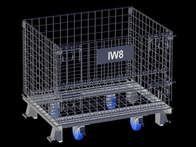 Gaiola de Ferro Industrial Rodinhas Armazenagem