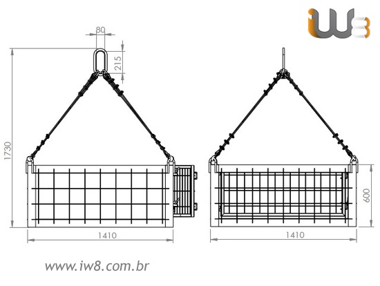 Gaiola de Ferro para Içamento