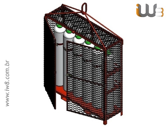 Gaiola de Içamento para 6 Cilindros