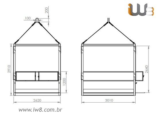 Gaiola de Içamento para 7.000kg Sob Medida