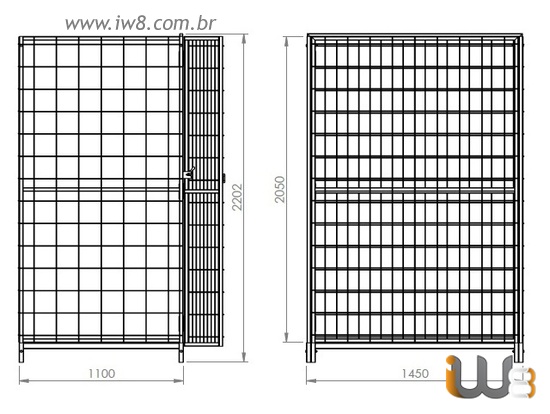 Gaiola de Metal Dobrável para Armazenagem de Produtos