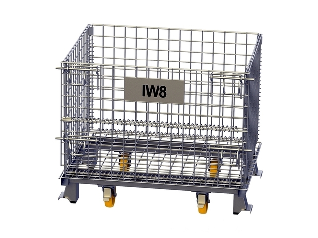 Gaiola Estoque com Roda Armazenagem Dobrável