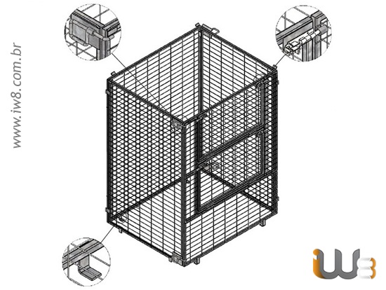 Gaiola Logística para Armazenamento de Mercadorias