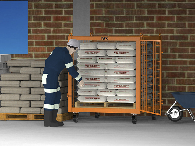 Gaiola Pallet Obra Içamento Rodas
