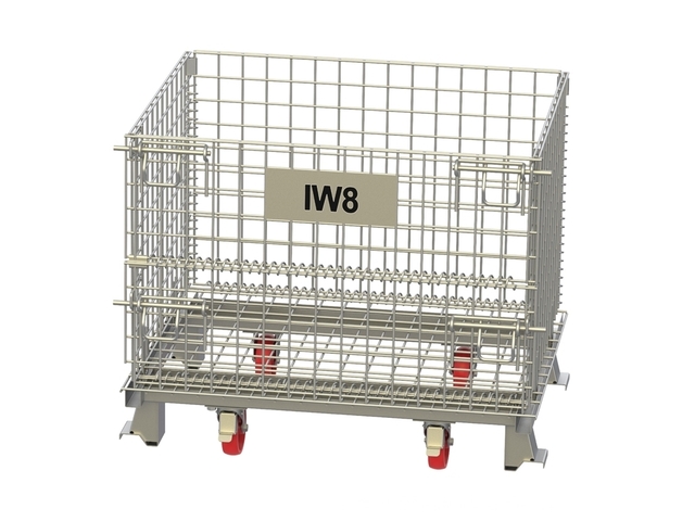 Gaiola para Almoxarifado Dobrável Produtos Rodas