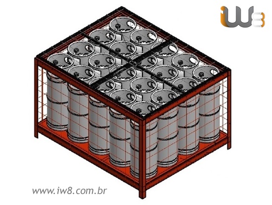 Gaiola para Armazenamento de Cilindros