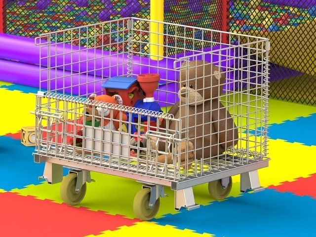 Gaiola para Armazenamento Dobrável Produtos Rodas