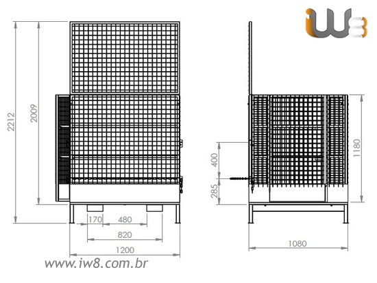 Gaiola para Empilhadeira Elétrica