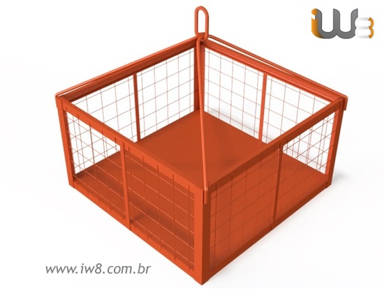 Foto do produto - Gaiola de Içamento 1.6m x 1.6m x 0.8m Cap. 2000kg