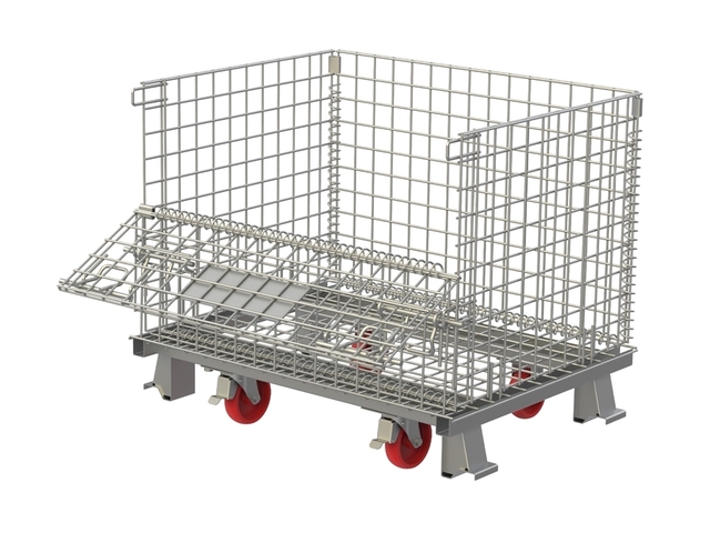 Gaiola para Transporte Dobrável Produtos Rodas