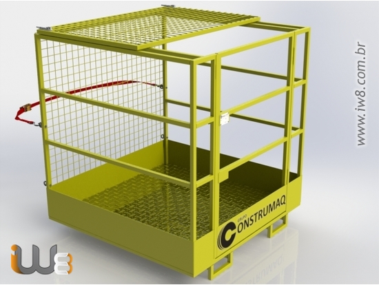 Gaiola Plataforma Cesto de Segurança para Empilhadeiras