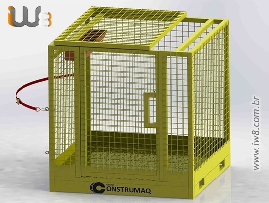 Gaiola Plataforma Cesto Segurança Pessoas Empilhadeira Norma