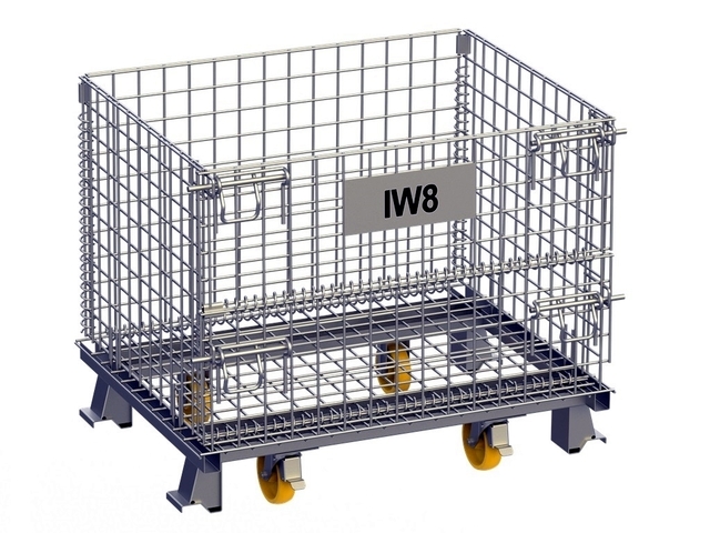 Gaiola Tipo Aramada com Roda Armazenagem Dobrável