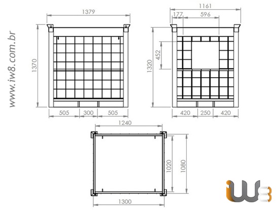 Gaiola Tipo Rack para Empilhamento Container Ibc 1000 Litros