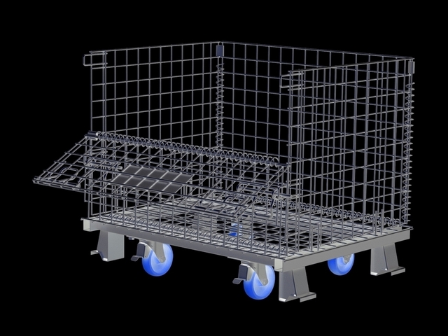 Gaiolas Aramadas Industriais Dobrável Armazenamento Roda