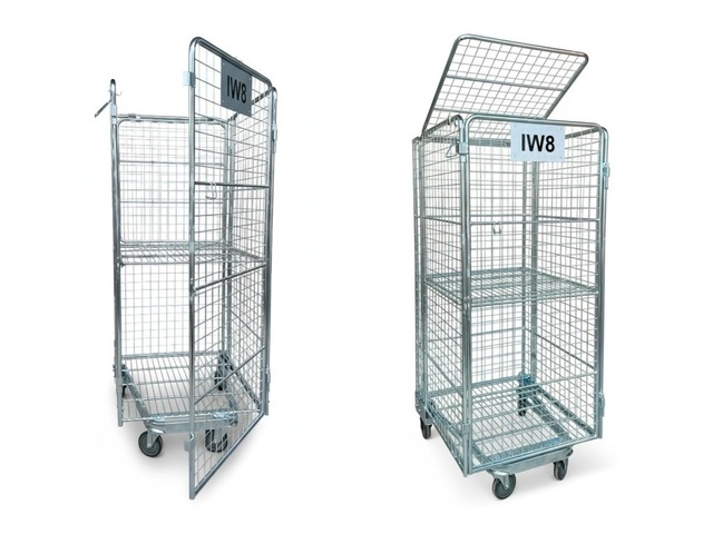 Gaiolas Metálicas com Rodas Armazém Transporte