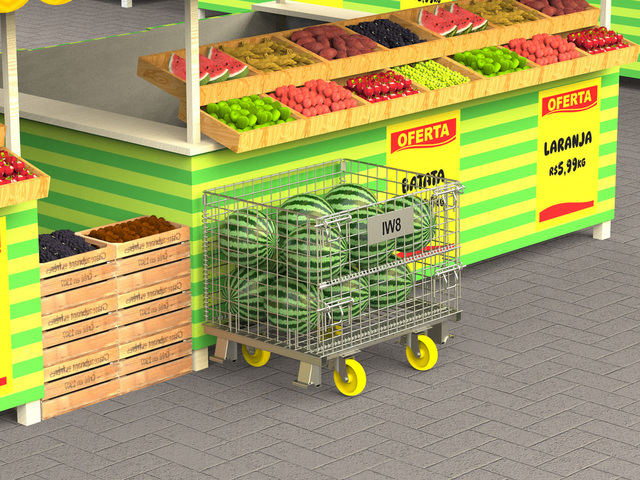 Gaiolas para Armazenagem Aramadas com Roda