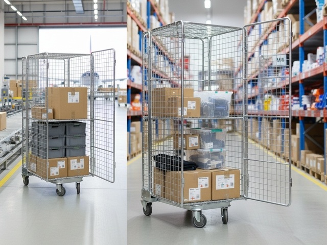 Gaiolas para Armazenagem Usadas com Rodas