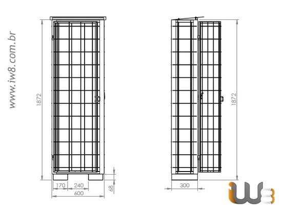 Gaiolas para Cilindros de Gases com Telhado