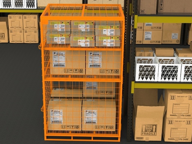 Gaiolas para Expedição Ecommerce Pacotes Divisória Porta Aramada