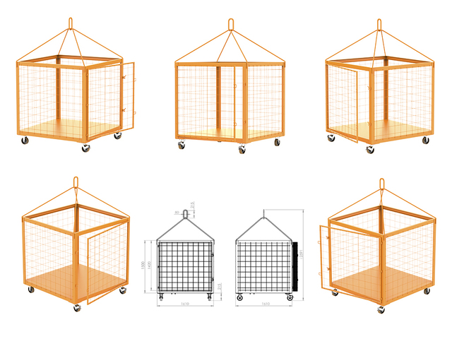 Gaiolas para Transporte de Cargas com Rodas