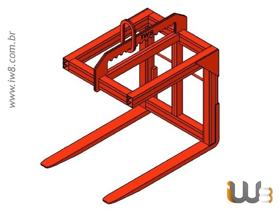 Garfo Paleteiro 6000kg com Altura e Largura Fixa