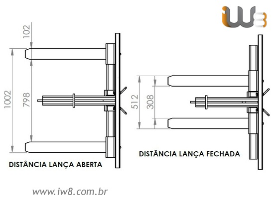 Garfo Paleteiro com Regulagem