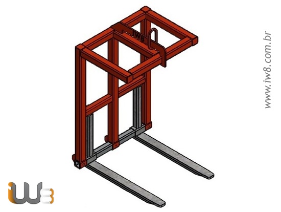 Garfo Paleteiro Regulável 4ton