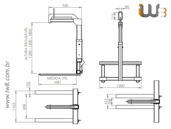 Garfo Palets 3000kg