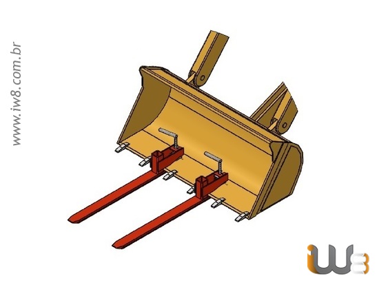 Garfos de Empilhadeiras para Retroescavadeira