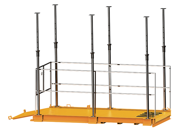 Grua com Torre Fixa Plataforma Carga Descarga