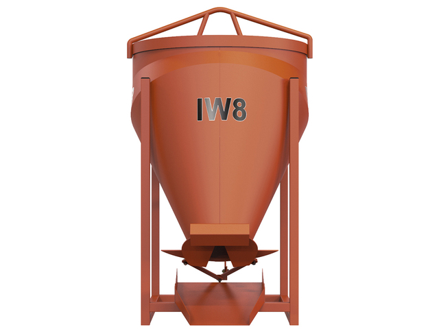 Grua de Obra balde 400l lateral